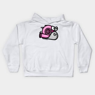 Turbo Snail - Gray/Pink Kids Hoodie